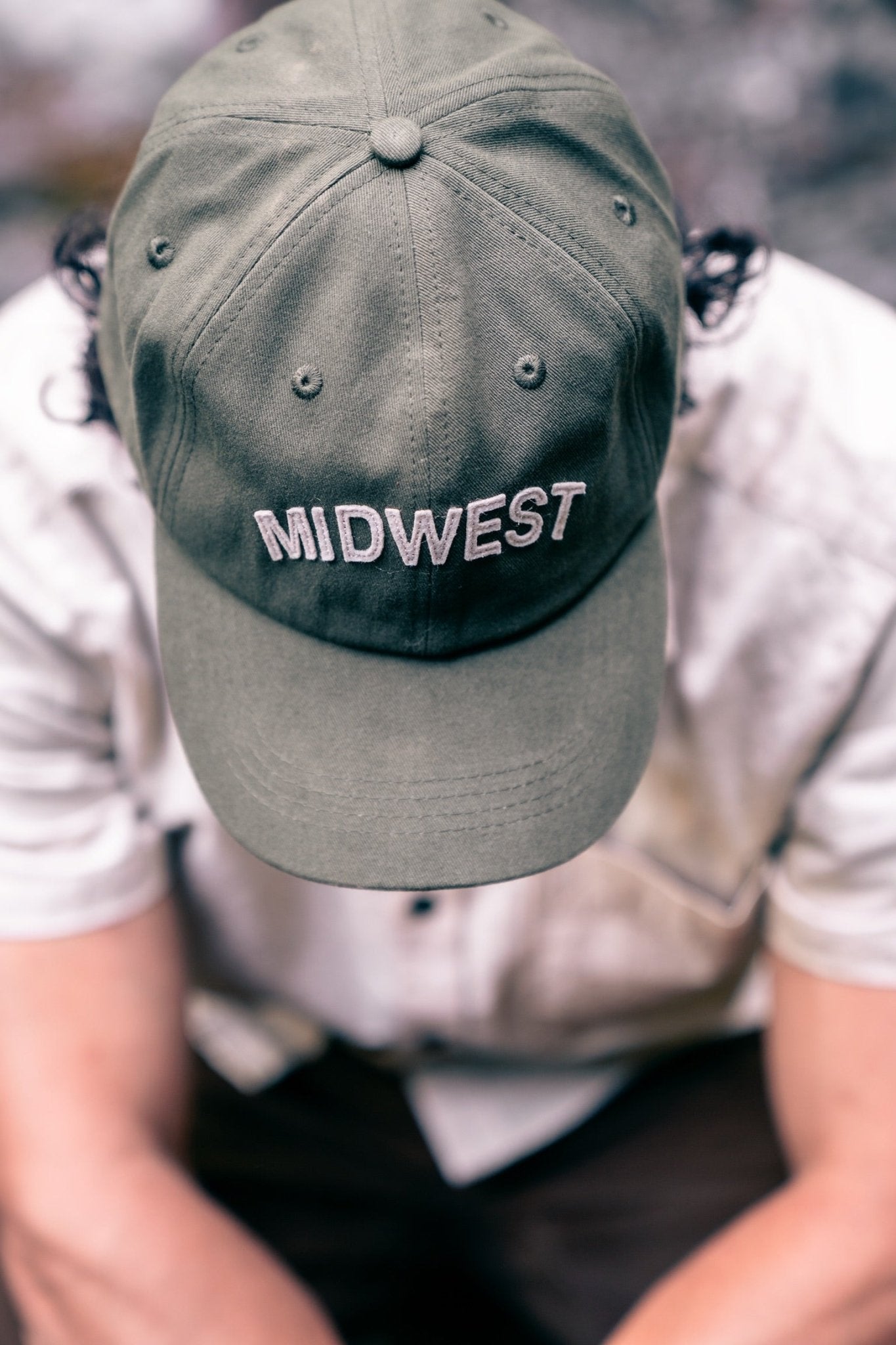 Organic Mid Profile Felt Midwest Patch Hat - JON BLANCO