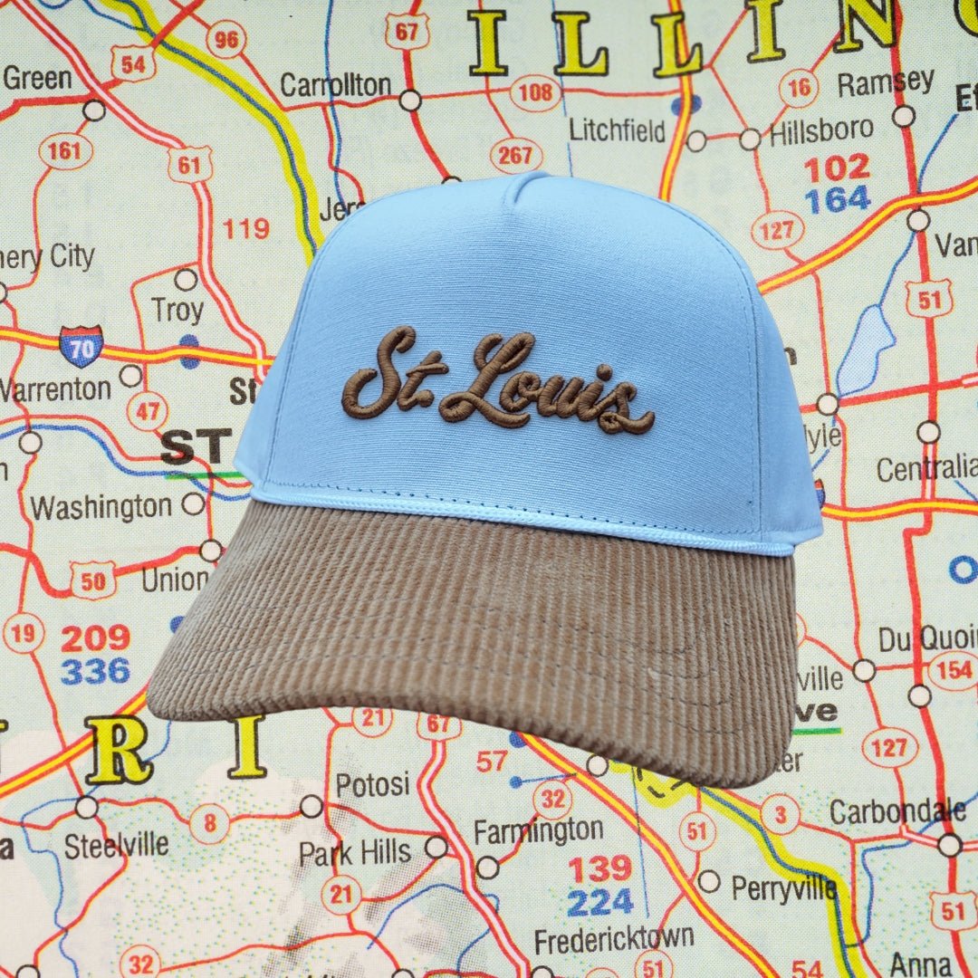 Organic St. Louis Rope Snapback Hat with Corduroy Visor - JON BLANCO