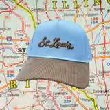 Organic St. Louis Rope Snapback Hat with Corduroy Visor - JON BLANCO