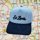 Organic St. Louis Rope Snapback Hat with Corduroy Visor - JON BLANCO