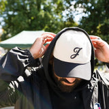 Organic Classic "J" Leather Strapback Hat - JON BLANCO