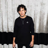 USA Made Long Sleeve Embroidered Fleur T-Shirt - JON BLANCO