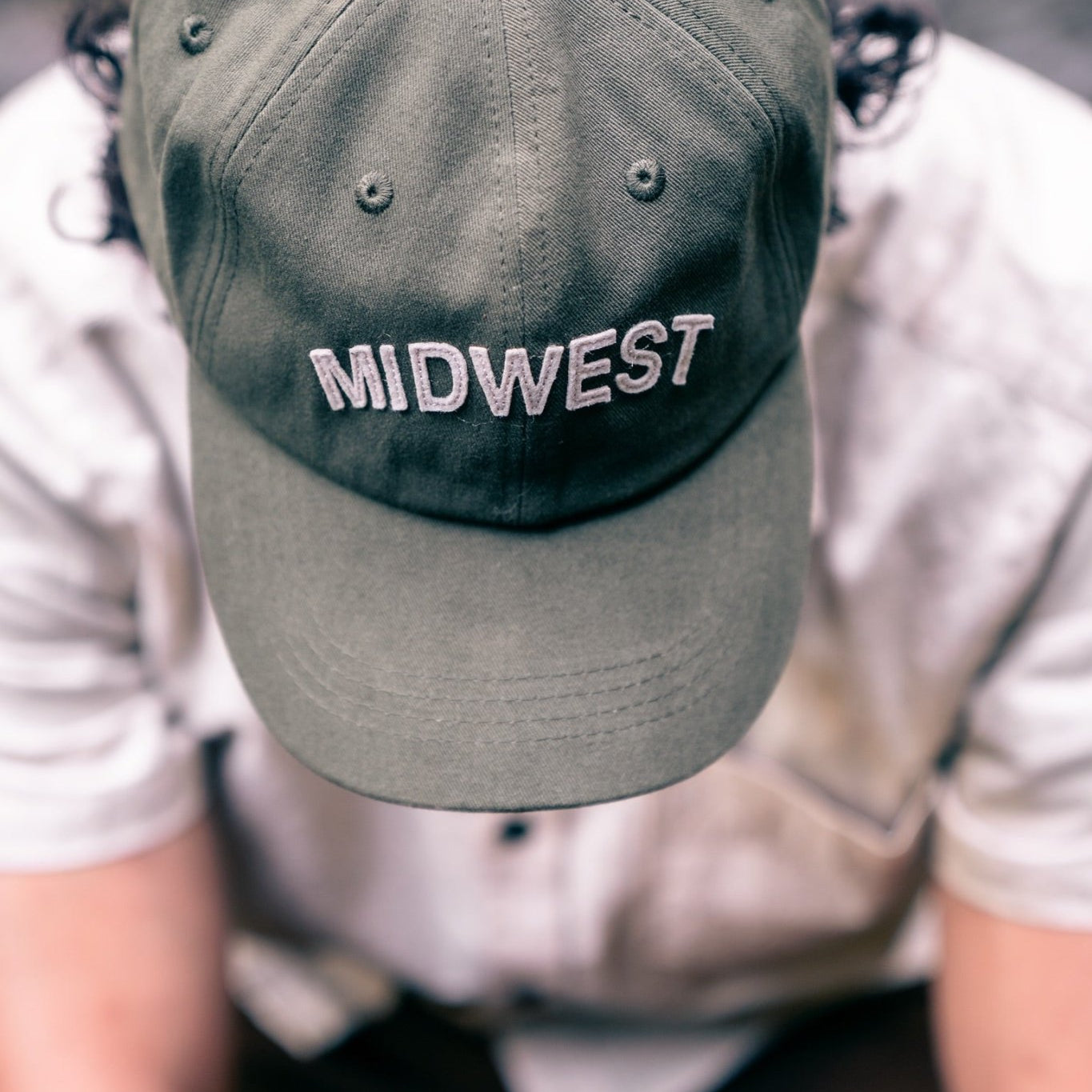 Organic Mid Profile Felt Midwest Patch Hat - JON BLANCO