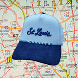 Organic St. Louis Rope Snapback Hat with Corduroy Visor