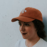 Organic Fleur-de-lis Hat with Felt Patch - Mid Profile