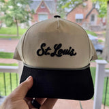 St. Louis Rope Snapback Mid Profile Hat with Corduroy Visor