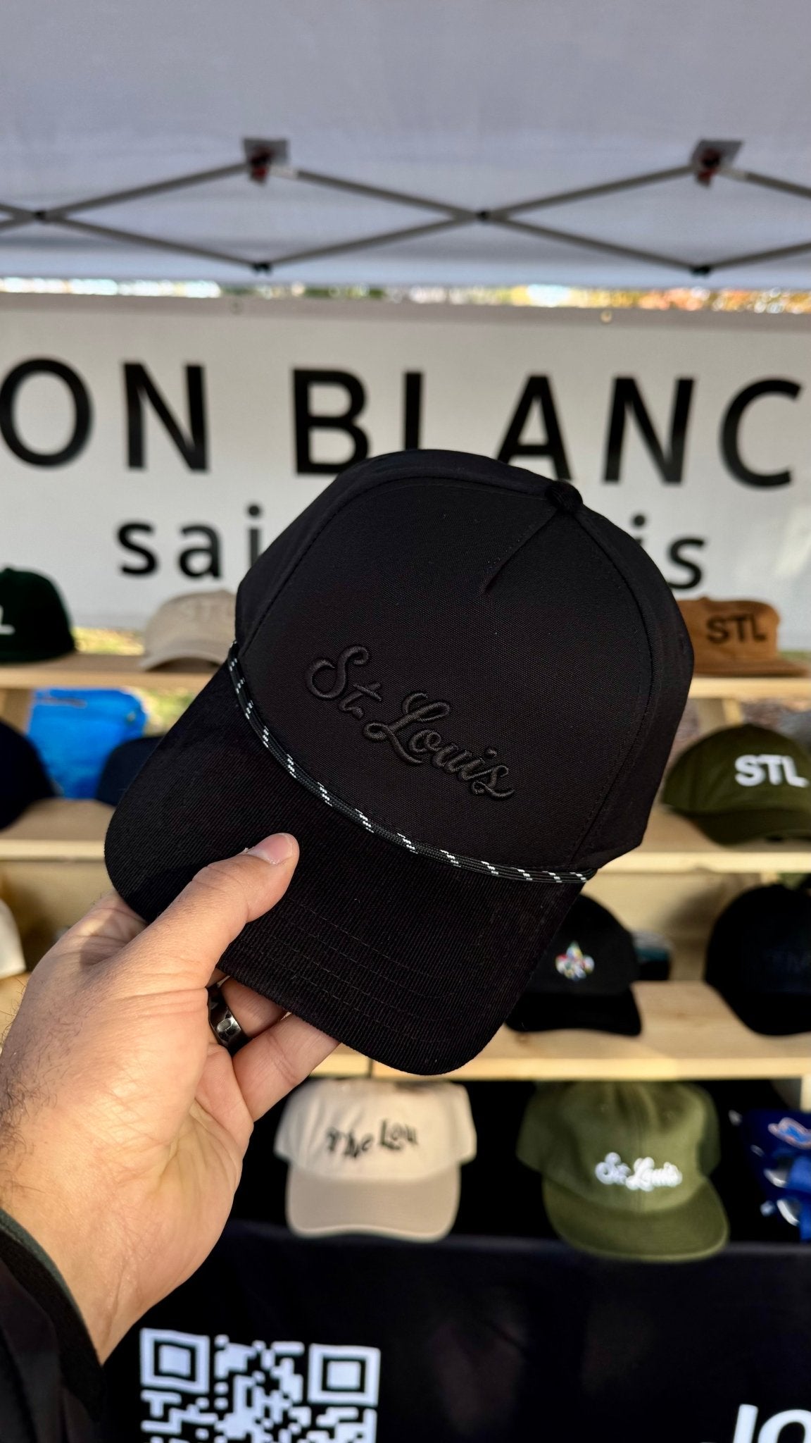 Organic St. Louis Rope Snapback Hat with Corduroy Visor - JON BLANCO