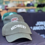 Organic Mid Profile Felt Midwest Patch Hat - JON BLANCO