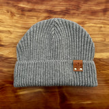 Recycled Wool Fleur-de-Lis Beanie (Ansgar Leather Co Collab)