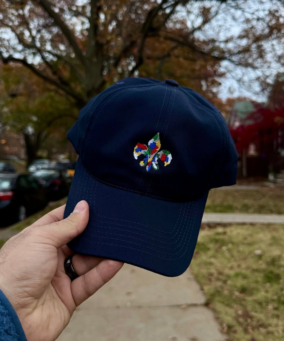 USA Made Organic Fleur - de - Lis Mid Profile Hat - JON BLANCO