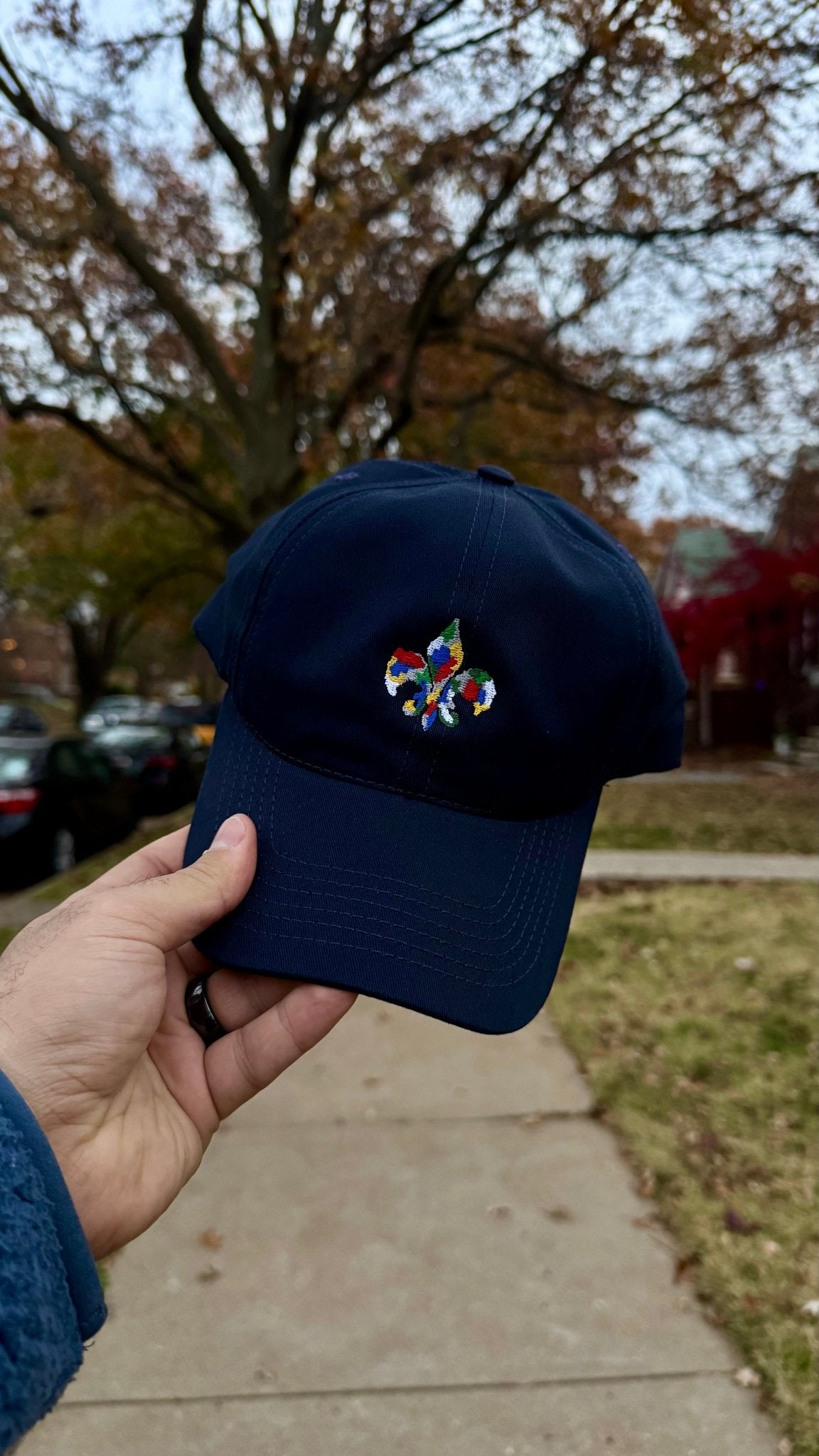 USA Made Organic Fleur - de - Lis Mid Profile Hat - JON BLANCO