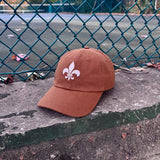 Organic Fleur-de-lis Hat with Felt Patch - Mid Profile