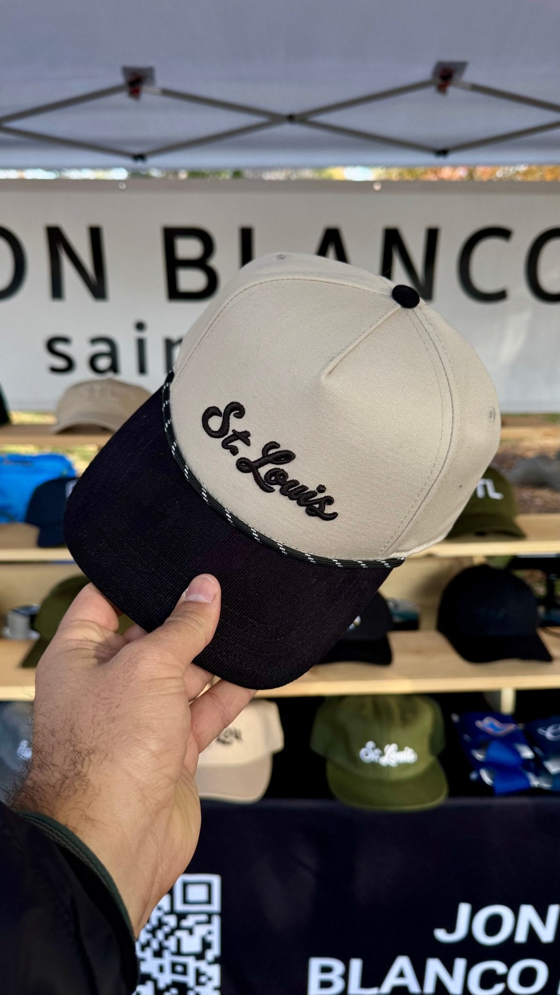 Organic St. Louis Rope Snapback Hat with Corduroy Visor - JON BLANCO