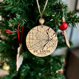 St. Louis City Map Ornament