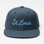 Gray  cap with 'St Louis' embroidery on a light gray background