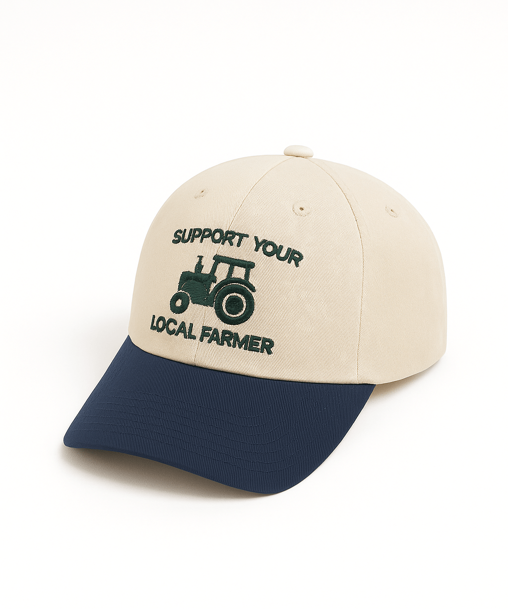 Organic Support your Local Farmer Dad Hat - JON BLANCO