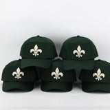 Organic Fleur-de-lis Hat with Felt Patch - Mid Profile