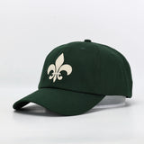 Organic Fleur-de-lis Hat with Felt Patch - Mid Profile