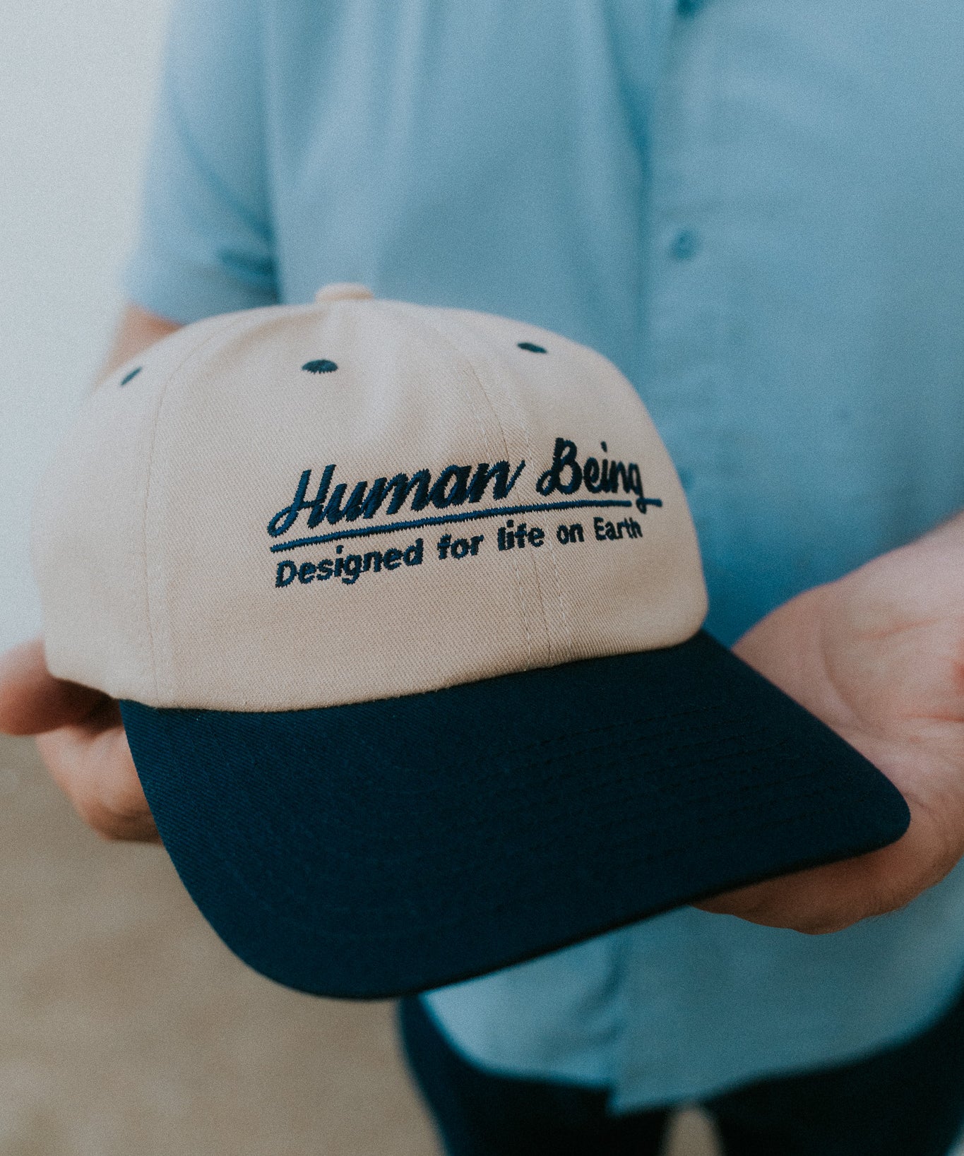 Organic Dad Hat - Human Beings / Designed for life on Earth - JON BLANCO