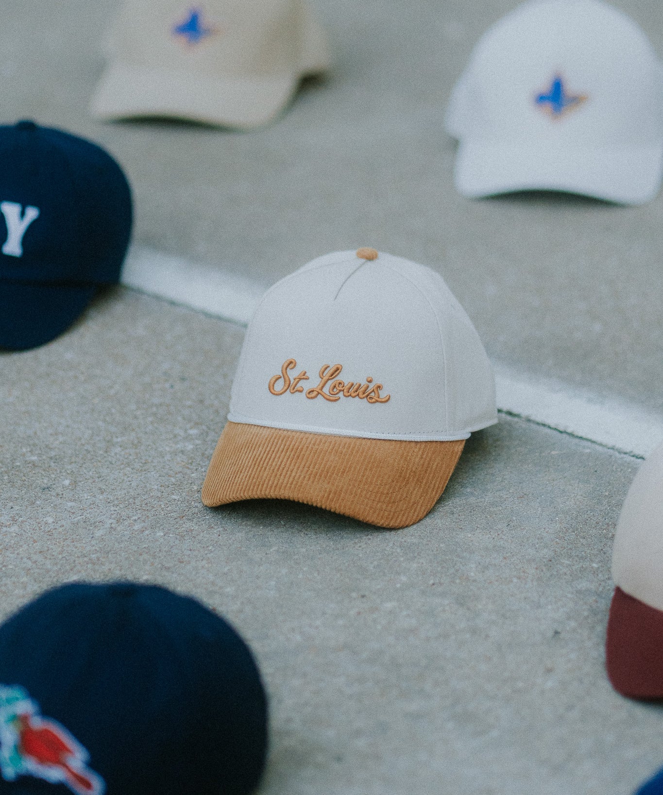 Organic St. Louis Rope Snapback Hat with Corduroy Visor - JON BLANCO