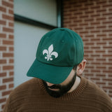 Organic Fleur-de-lis Hat with Felt Patch - Mid Profile