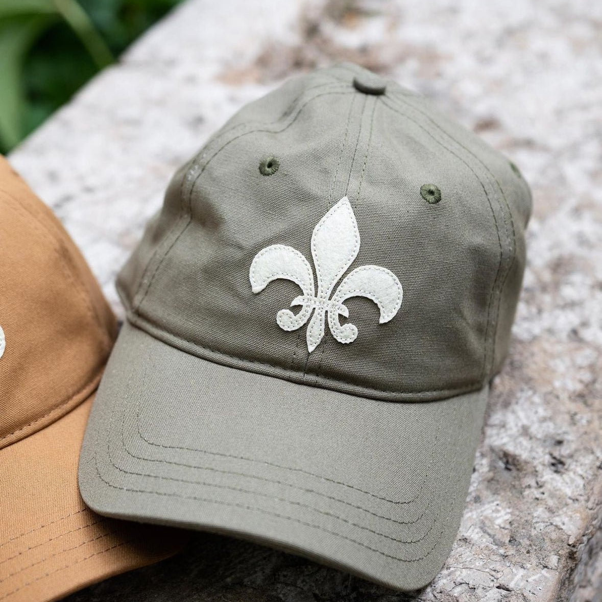 Organic Felt Fleur-de-Lis Dad Cap - JON BLANCO