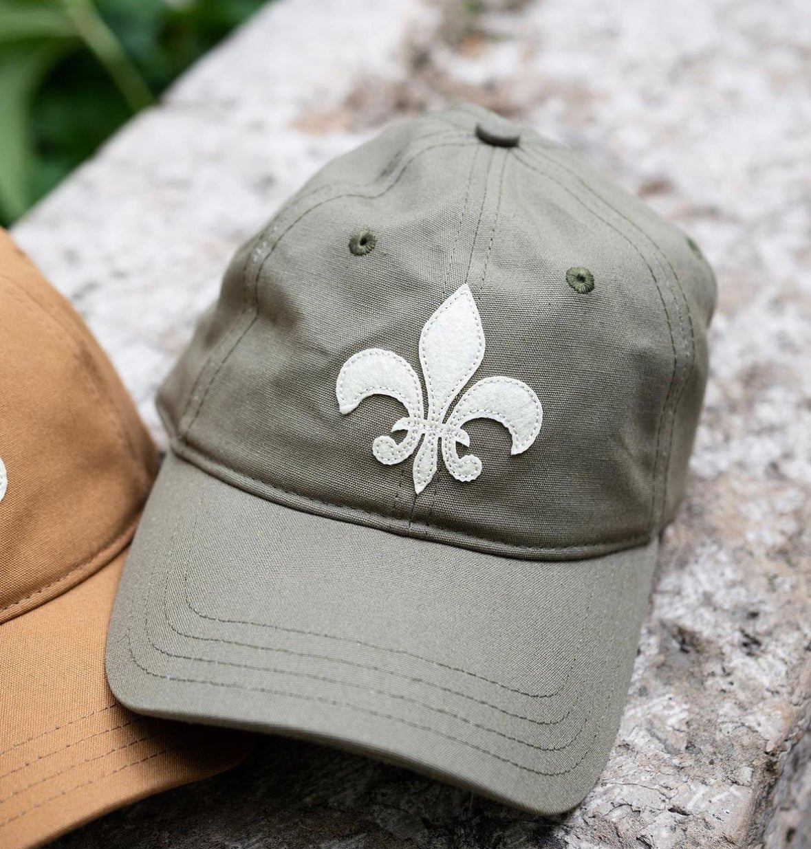 Organic Felt Fleur-de-Lis Dad Cap - JON BLANCO