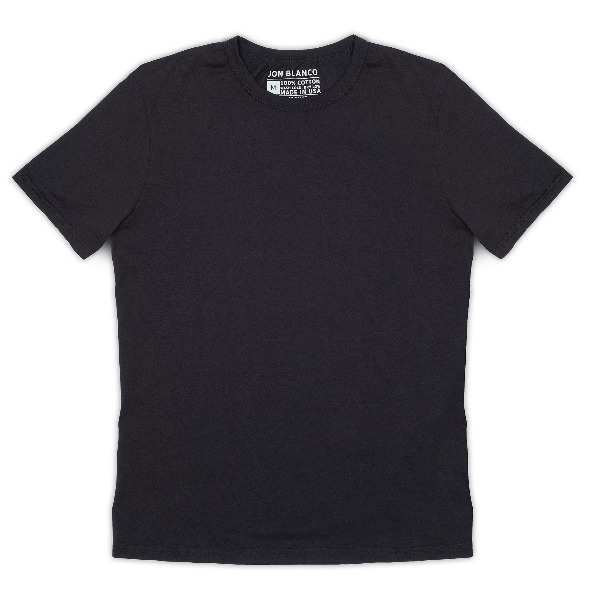 The Everyday Supima T-shirt (USA Made) - Black - JON BLANCO