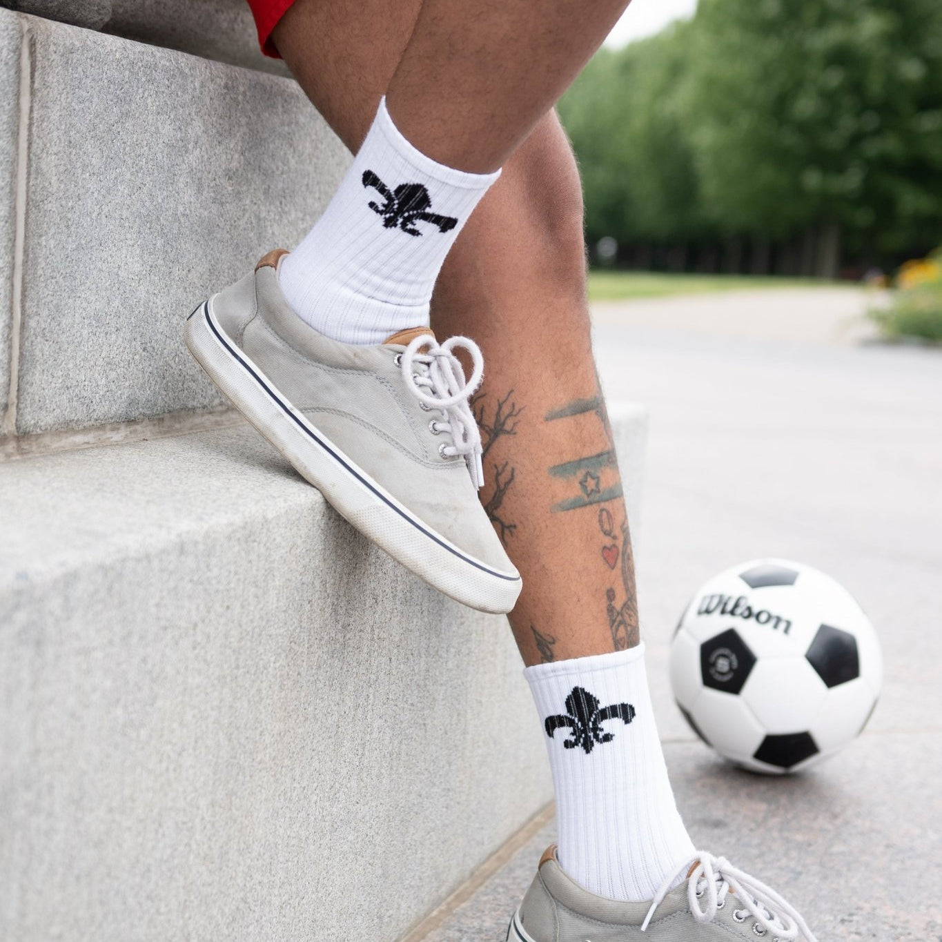 Fleur-de-Lis Bamboo Socks (USA Made) - JON BLANCO