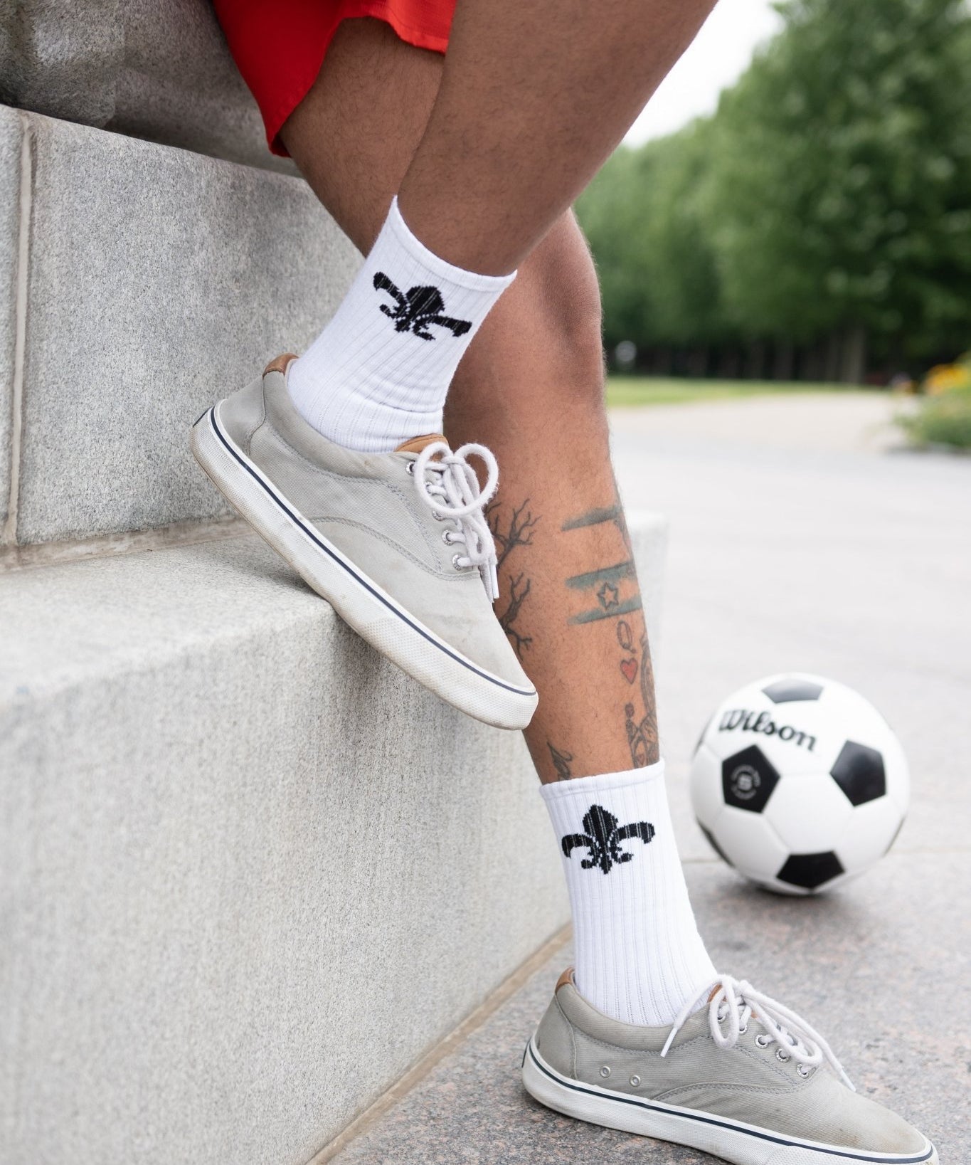 Fleur-de-Lis Bamboo Socks (USA Made) - JON BLANCO