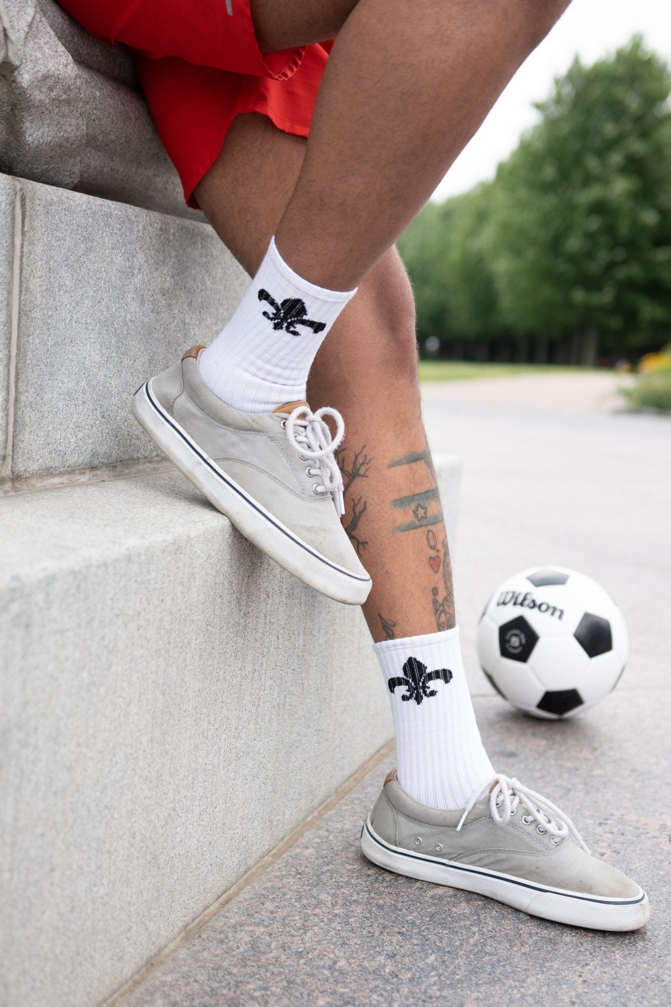 Fleur-de-Lis Bamboo Socks (USA Made) - JON BLANCO
