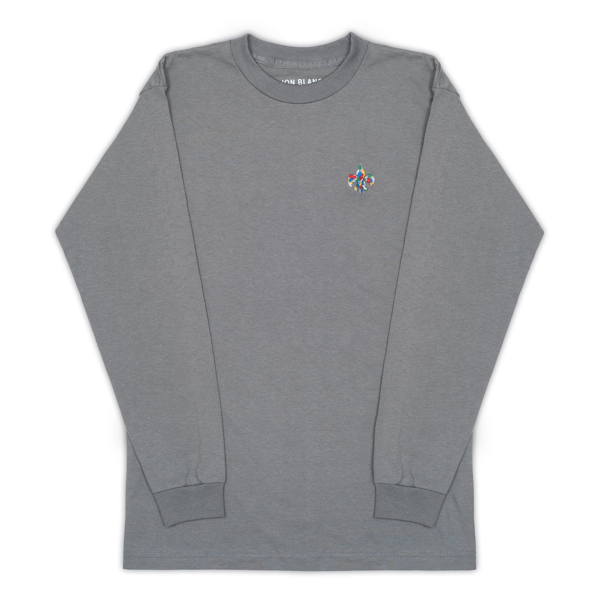 USA Made Long Sleeve Embroidered Fleur T-Shirt - JON BLANCO