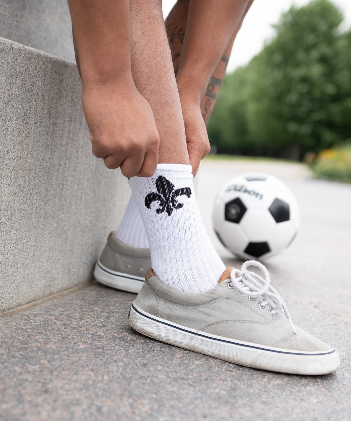 Fleur-de-Lis Bamboo Socks (USA Made) - JON BLANCO