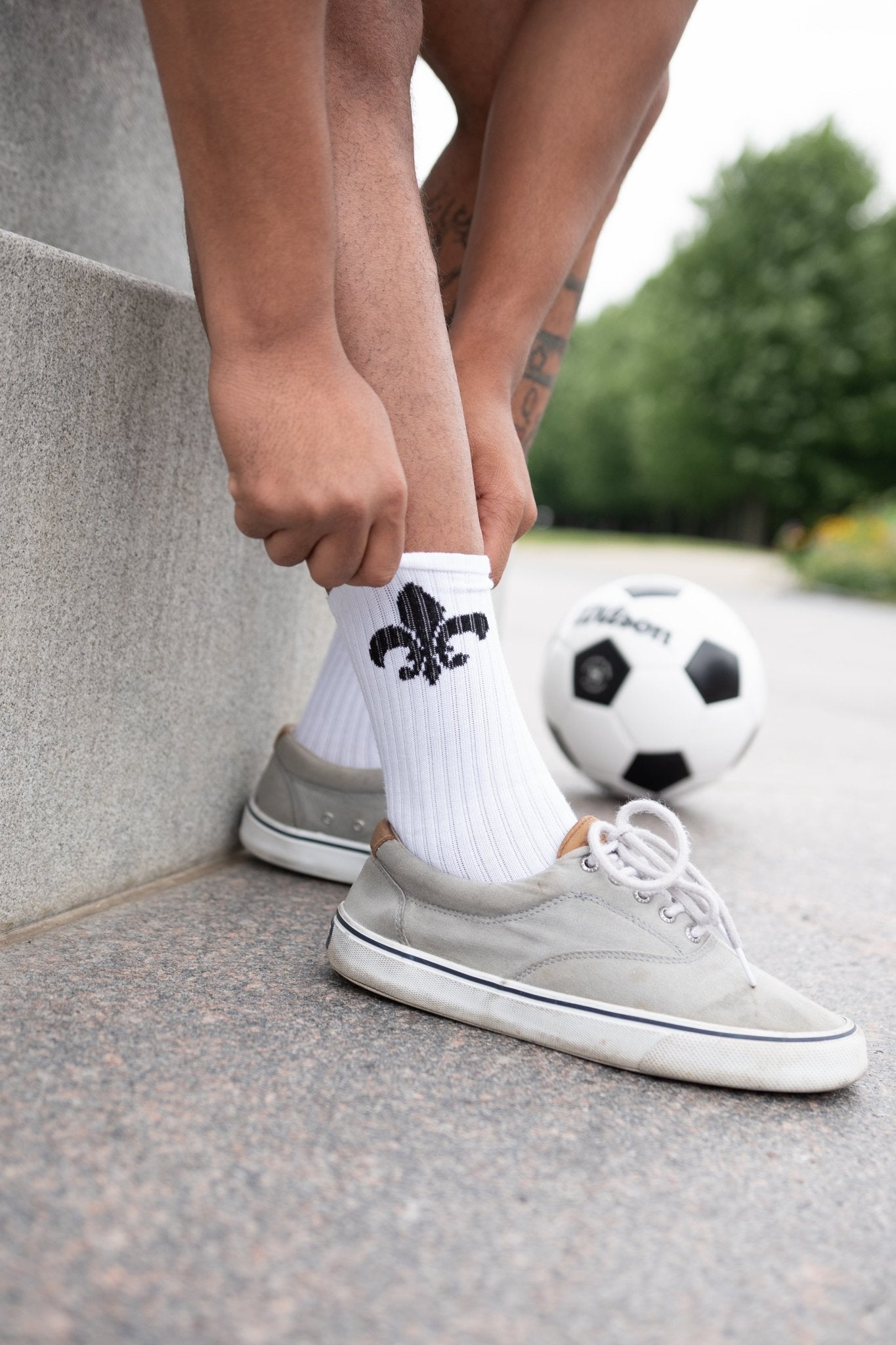 Fleur-de-Lis Bamboo Socks (USA Made) - JON BLANCO